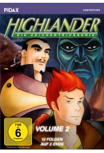 Highlander - Die Zeichentrickserie, Vol. 2 / Weitere 12 Folgen der kultigen Abenteuerserie (Pidax Animation)  [3 DVDs] DVD-Cover
