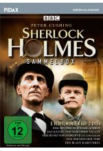 Sherlock Holmes - Sammelbox / 5 spannende Krimis mit Peter Cushing nach den Büchern von Sir Arthur Conan Doyle (Pidax Se DVD-Cover